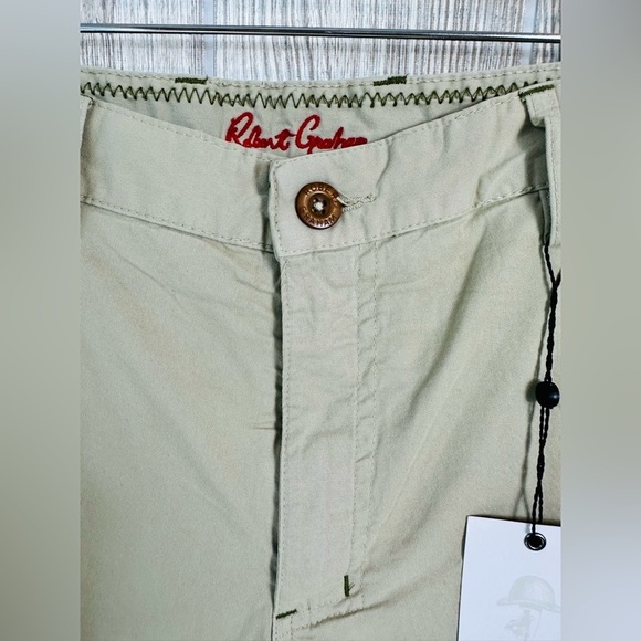 NEW! ROBERT GRAHAM MENS MARANA Shorts Khaki Size 34 NWT Chino Casual Summer - Picture 6 of 13
